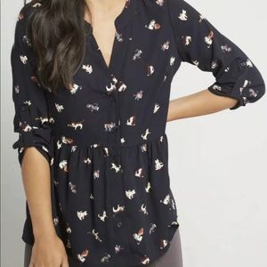 Modcloth Cat Print Top
